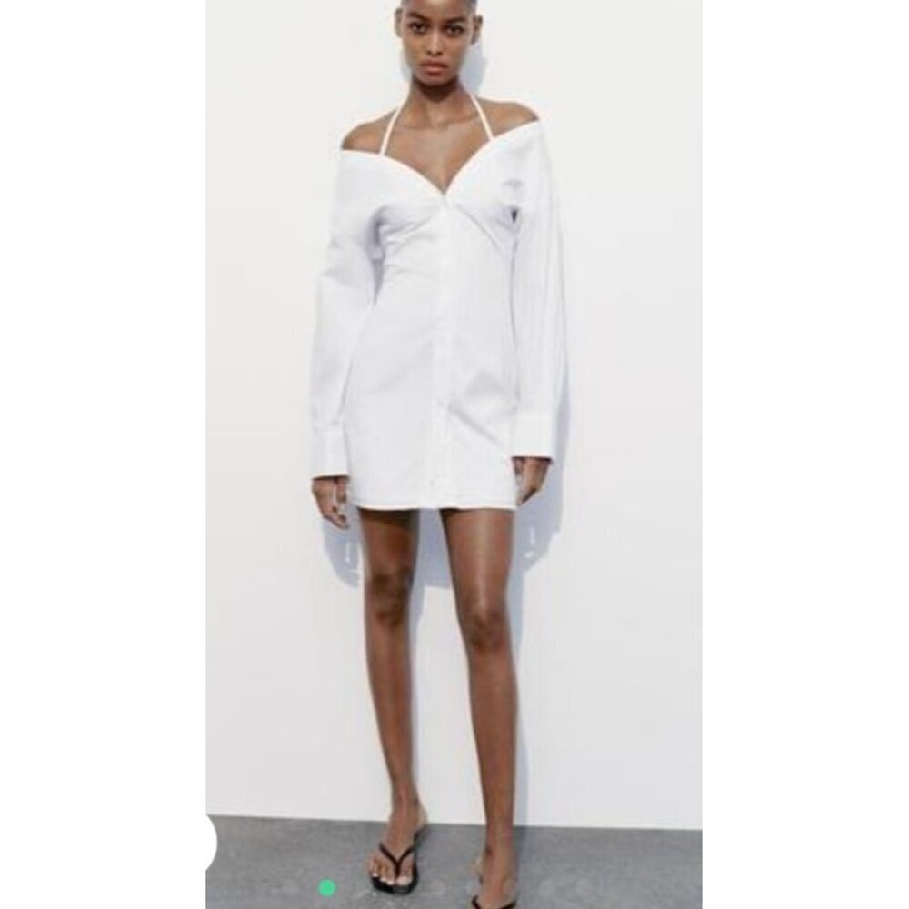 NWT Eloquii Women's Plus 18 White shirt dress,Dress Sexy Evening Classic